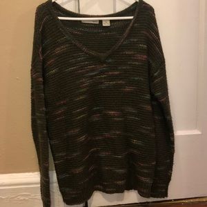 Green and multicolor Sweater